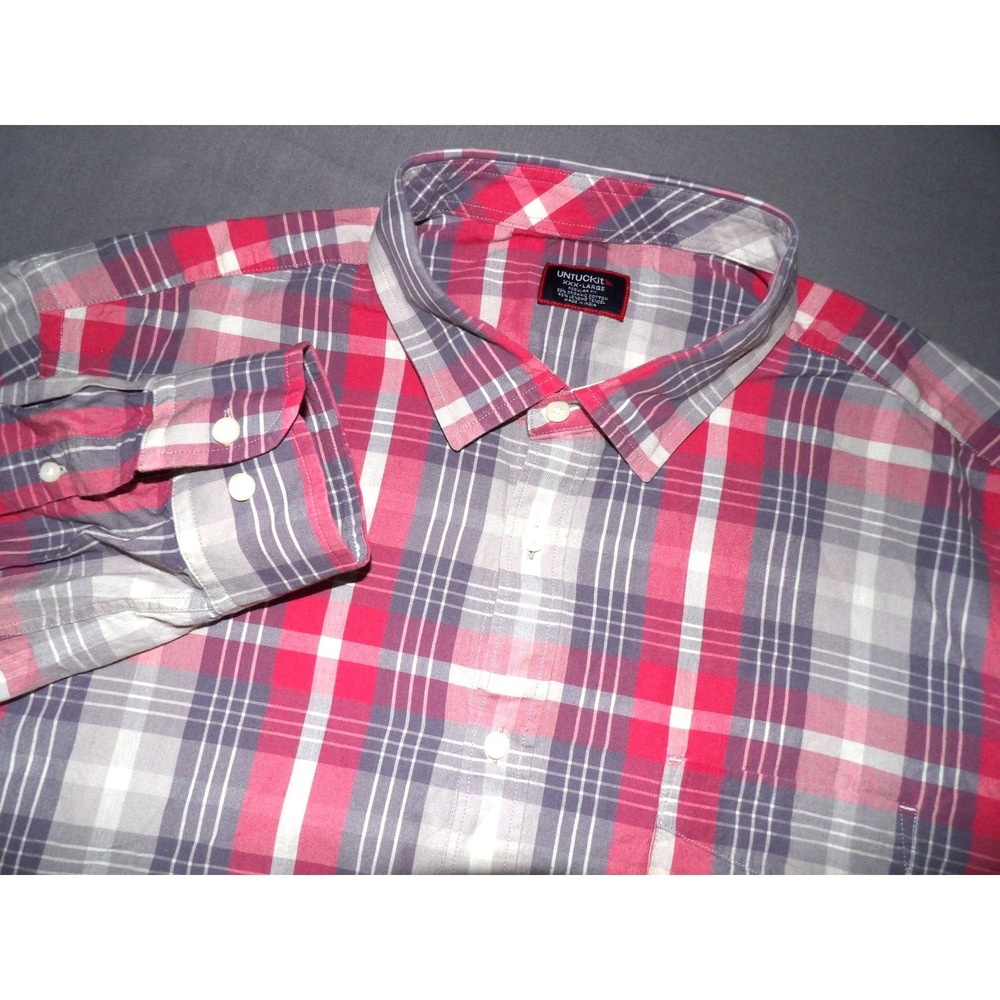 UNTUCKit Long Sleeved‎ Cotton/Tencel Plaid Button Up Shirt Men's 3XL